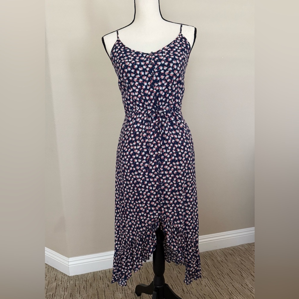 Rails Blue, White and Pink High-Low Spaghetti Strap Sundress size XS